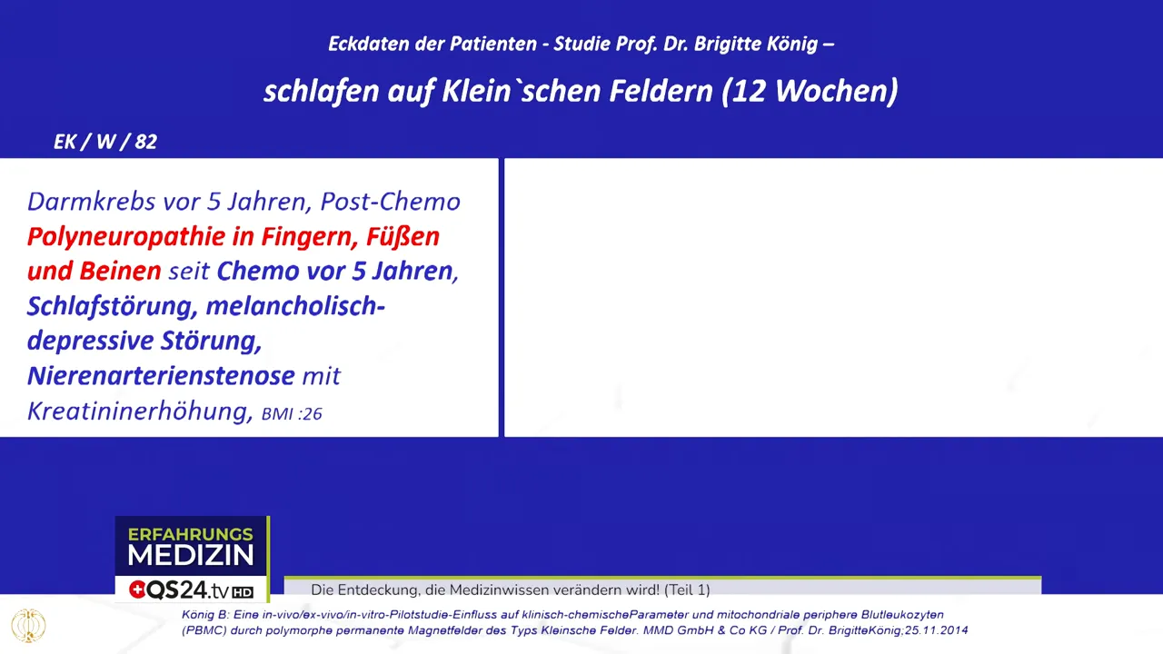 Studien-Ausschnitt: Mitochondrienvermehrung nach 84 Tagen