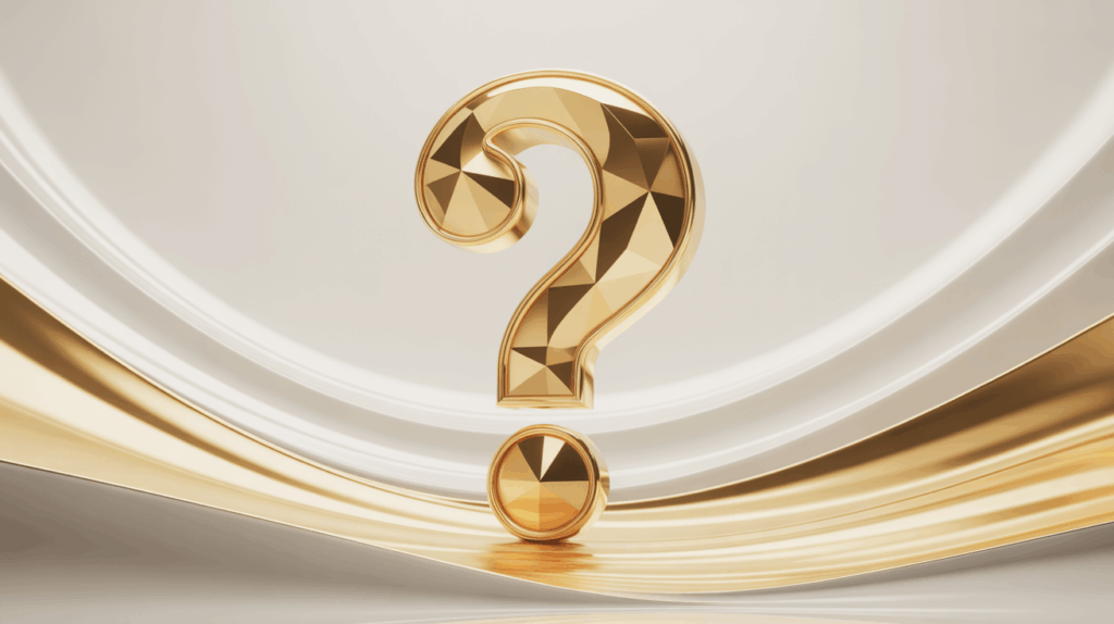 Goldenes Fragezeichen Farbverlauf von Merlin