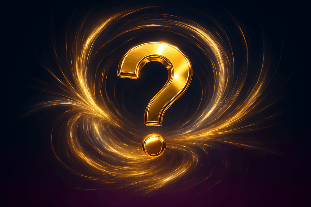 Goldenes Fragezeichen Modern Abstrakt