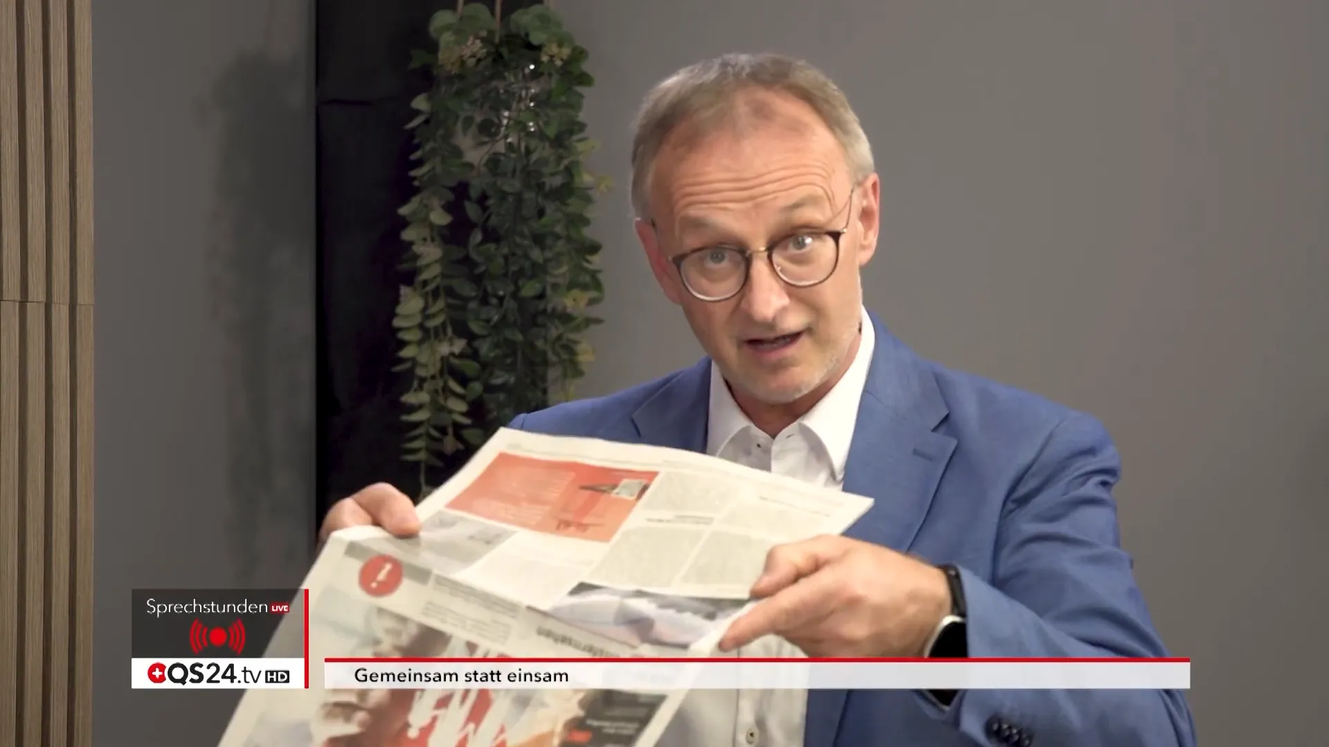 Gesundheitskompass Zeitung mit QR-Code