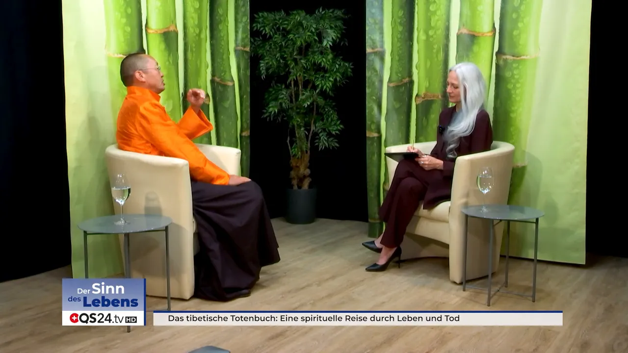 Seite aus dem Tibetischen Totenbuch als Symbolbild.